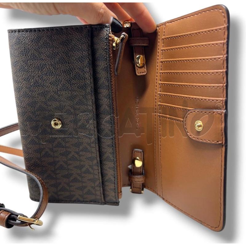 MINI POCHETTE MICHAEL KORS MARRONE SCURO MULTILOGO | Mercatino dell'Usato Rivoli 3