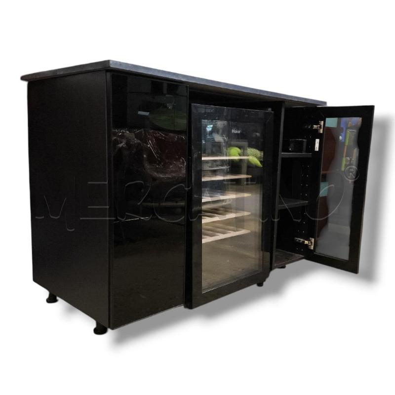 MOBILETTO BAR+CANTINETTA HAIER 120X90X63 NERO BASE GRANATO | Mercatino dell'Usato Rivoli 2