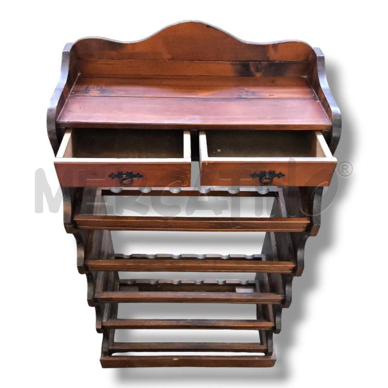 MOBILETTO LEGNO PORTA BOTTIGLIE 30 POSTI  | Mercatino dell'Usato Rivoli 3