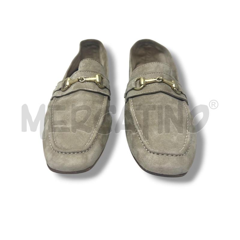 MOCASSINI DONNA INTREND BEIGE PELLE SCAMOSCIATI FIBBIA DORATA | Mercatino dell'Usato Rivoli 1