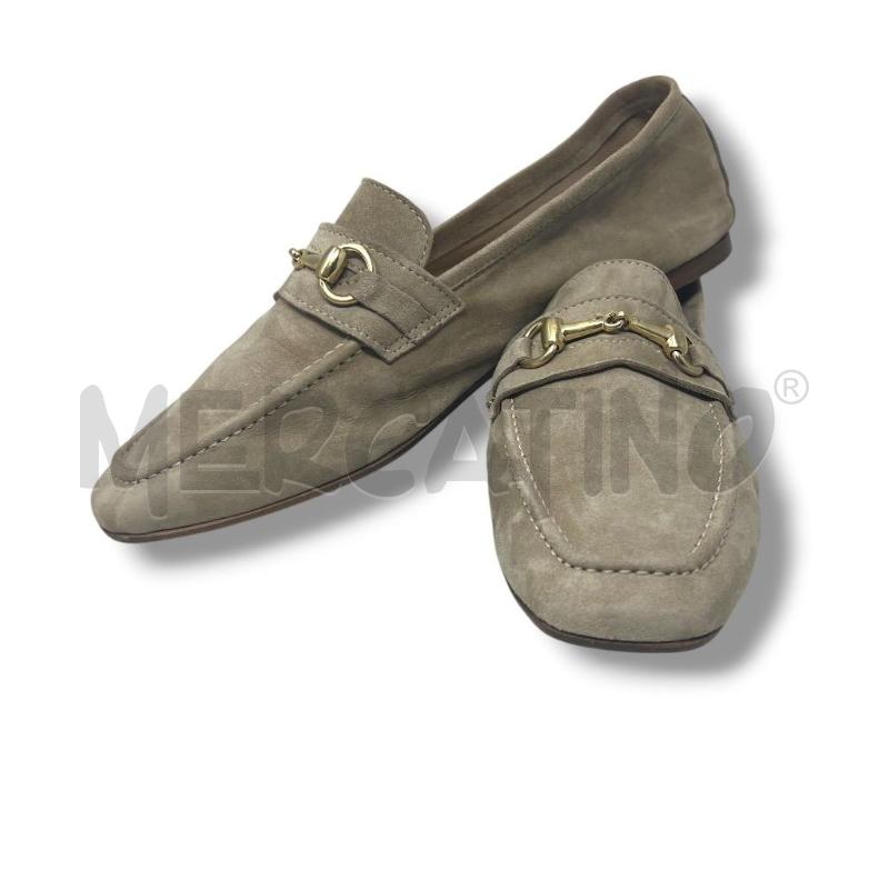 MOCASSINI DONNA INTREND BEIGE PELLE SCAMOSCIATI FIBBIA DORATA | Mercatino dell'Usato Rivoli 2