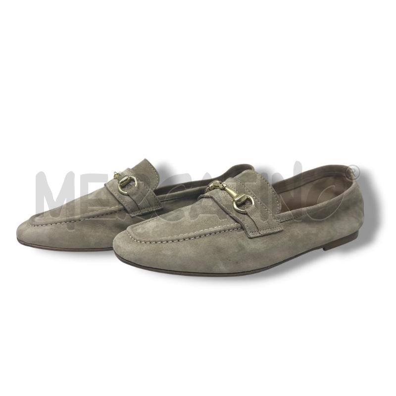 MOCASSINI DONNA INTREND BEIGE PELLE SCAMOSCIATI FIBBIA DORATA | Mercatino dell'Usato Rivoli 3