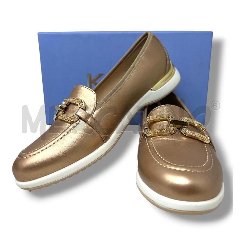 MOCASSINI DONNA KEYS PELLE ROSEGOLD FIBBIA DORATA | Mercatino dell'Usato Rivoli 1