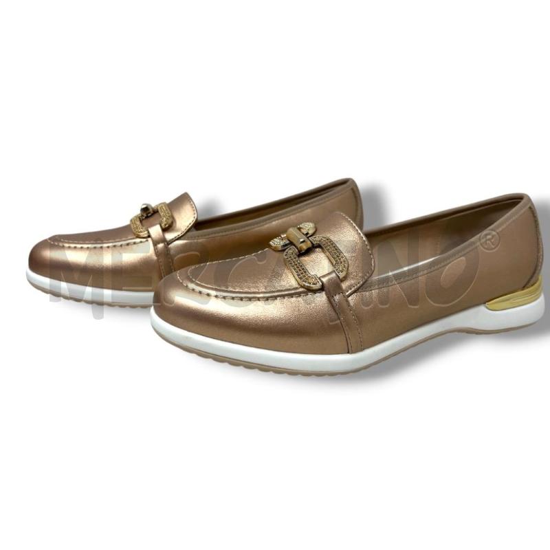 MOCASSINI DONNA KEYS PELLE ROSEGOLD FIBBIA DORATA | Mercatino dell'Usato Rivoli 3
