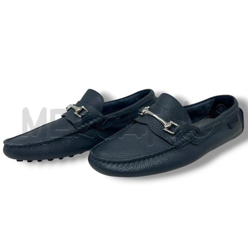 MOCASSINI PELLE UOMO POLLINI BLU IN PELLE | Mercatino dell'Usato Rivoli 2