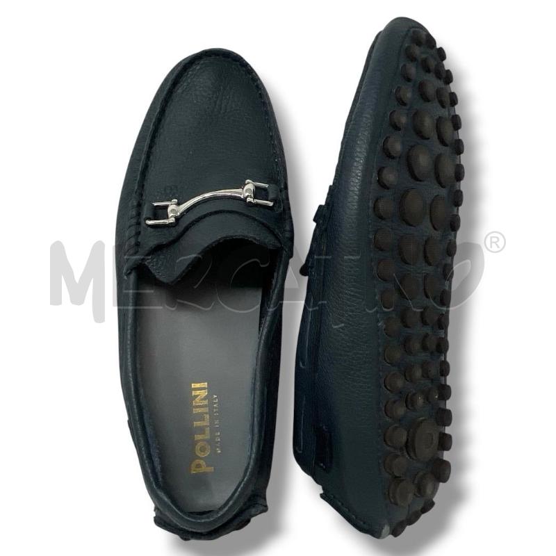 MOCASSINI PELLE UOMO POLLINI BLU IN PELLE | Mercatino dell'Usato Rivoli 4