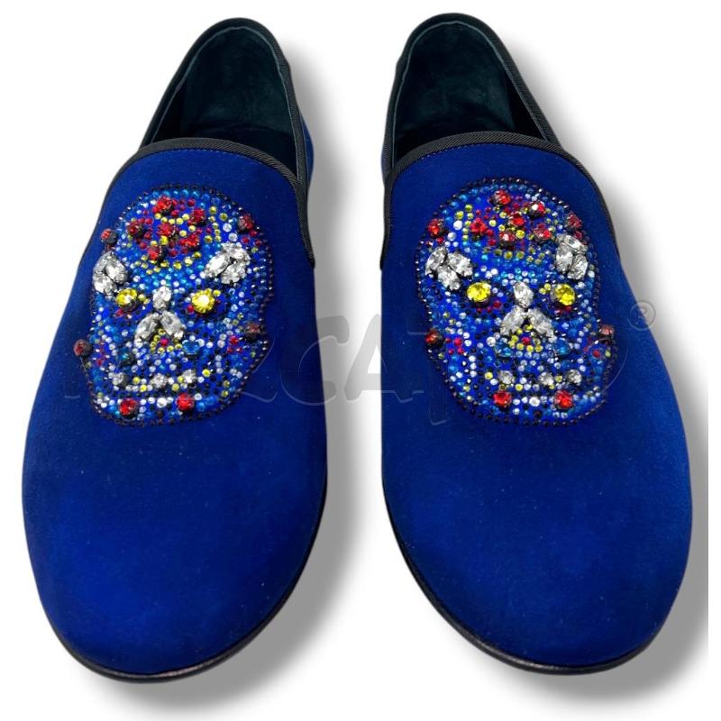 MOCASSINI UOMO GIUSEPPE ZANOTTI BLU SCAMOSCIATE TESCHIO MESSICANO | Mercatino dell'Usato Rivoli 2