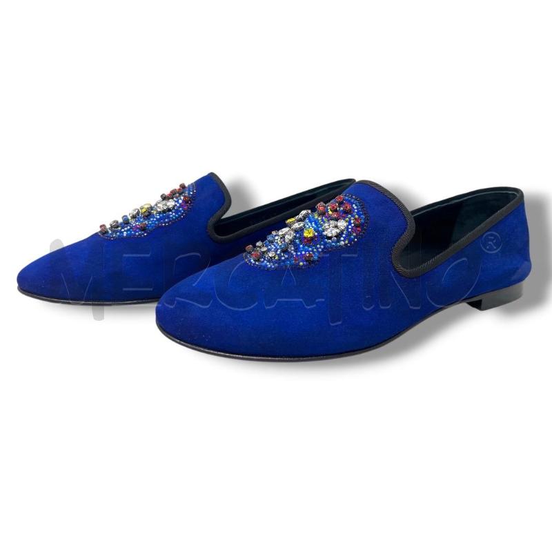 MOCASSINI UOMO GIUSEPPE ZANOTTI BLU SCAMOSCIATE TESCHIO MESSICANO | Mercatino dell'Usato Rivoli 3