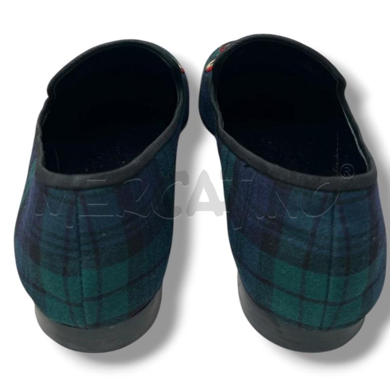 MOCASSINI UOMO GIUSEPPE ZANOTTI TARTAN VERDE BLU | Mercatino dell'Usato Rivoli 4