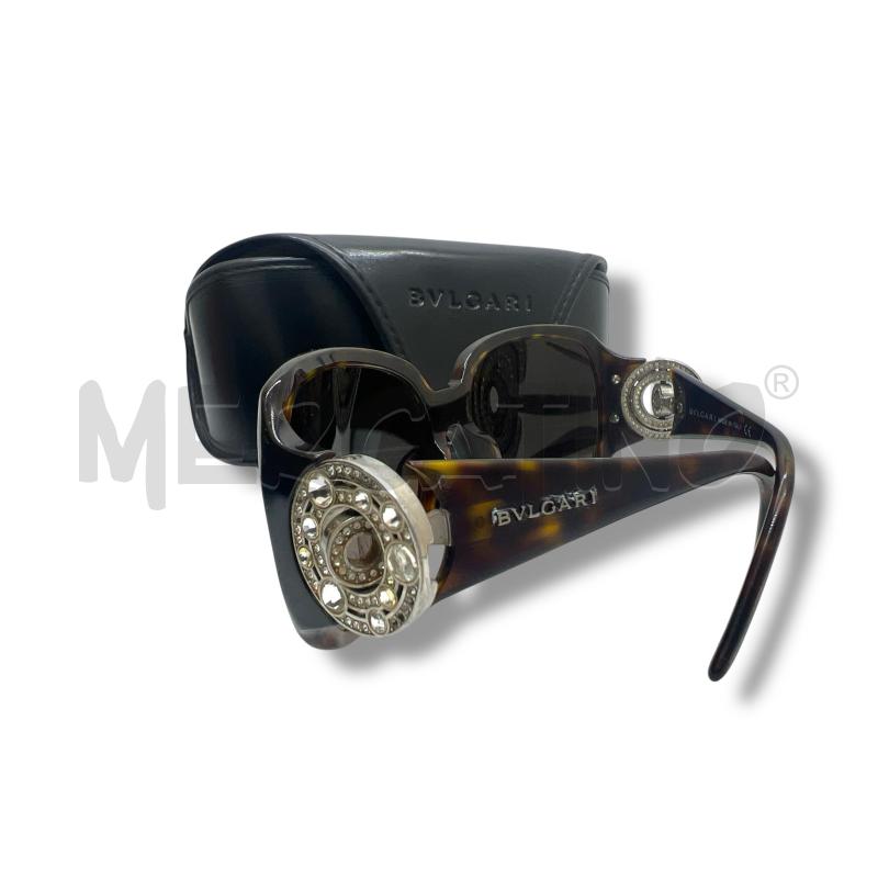 OCCHIALI DA SOLE BVLGARI CRYSTAL BROWN TORTOISESHELL SQUARE 8008-B  | Mercatino dell'Usato Rivoli 2