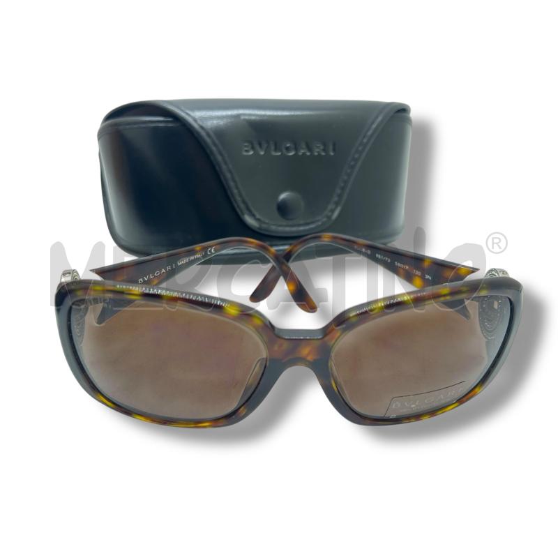 OCCHIALI DA SOLE BVLGARI CRYSTAL BROWN TORTOISESHELL SQUARE 8008-B  | Mercatino dell'Usato Rivoli 3
