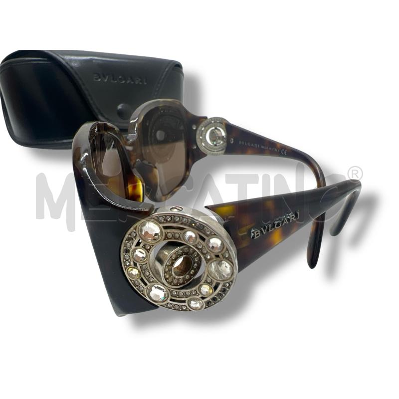 OCCHIALI DA SOLE BVLGARI CRYSTAL BROWN TORTOISESHELL SQUARE 8008-B  | Mercatino dell'Usato Rivoli 4