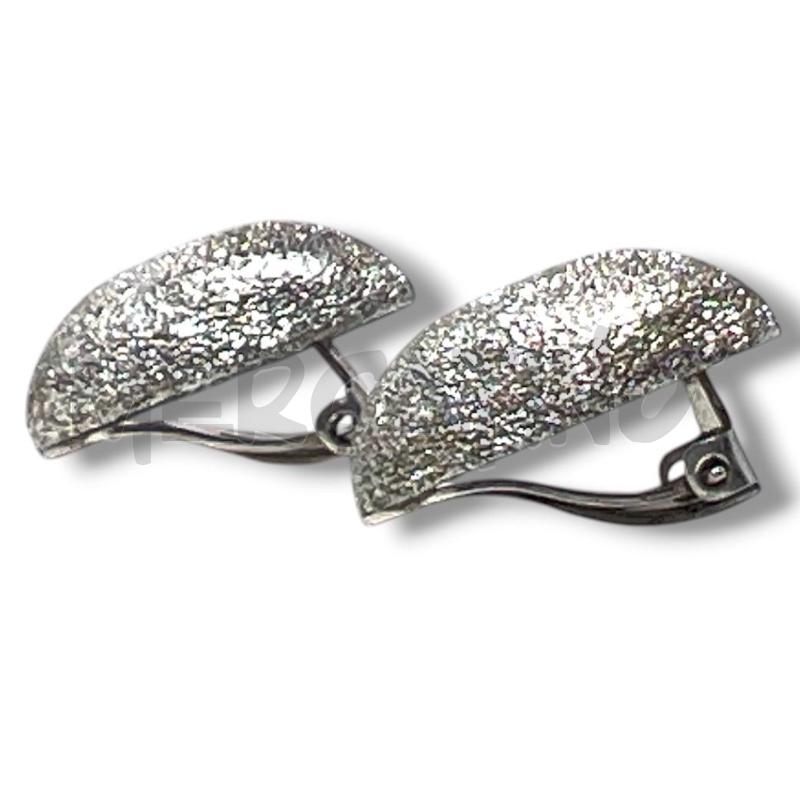 ORECCHINI ARG 925 CLIPS LAVORAZIONE MARTELLATA 2.5 CM | Mercatino dell'Usato Rivoli 1