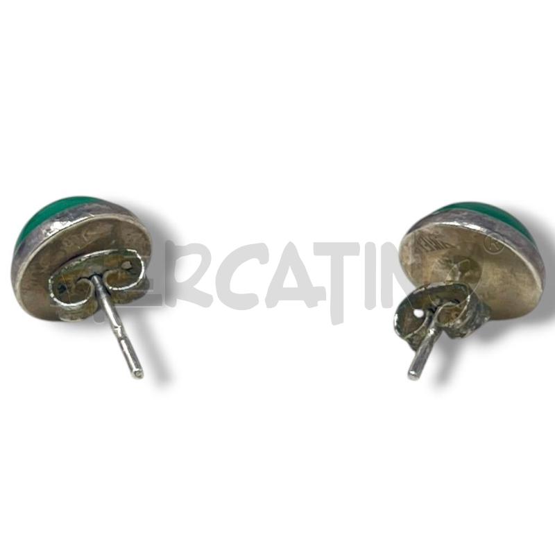 ORECCHINI ARG 925 MALACHITE TONDI | Mercatino dell'Usato Rivoli 2