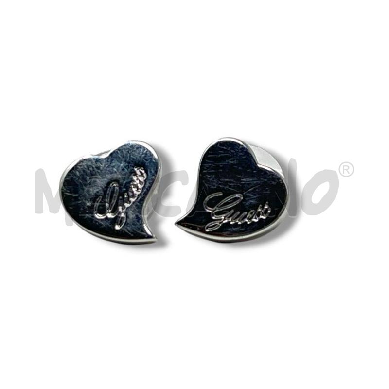 ORECCHINI GUESS CUORE ACCIAIO LOGO INCISO | Mercatino dell'Usato Rivoli 1