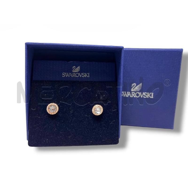 ORECCHINI SWAROVSKI ROTONDI CRISTALLO BORDO DORATO PAVÈ | Mercatino dell'Usato Rivoli 1