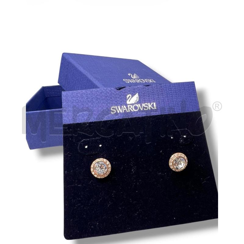 ORECCHINI SWAROVSKI ROTONDI CRISTALLO BORDO DORATO PAVÈ | Mercatino dell'Usato Rivoli 2