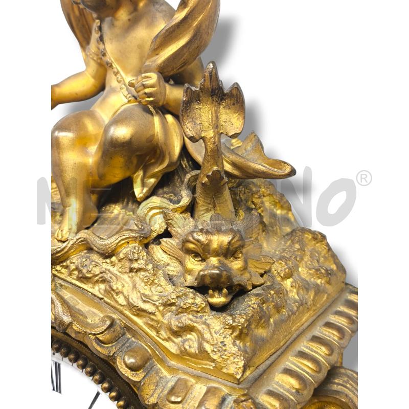 OROLOGIO DA CAMINO STILE LUIGI XVI BRONZO DORATO  | Mercatino dell'Usato Rivoli 5