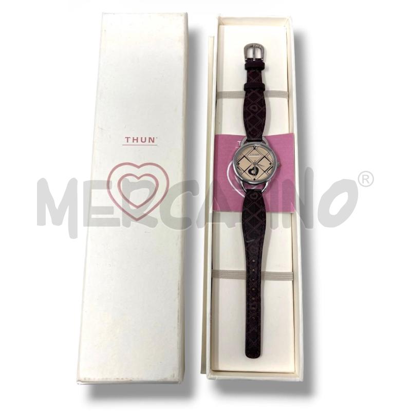 OROLOGIO THUN CINTURINO MARRONE QUADRANTE BEIGE | Mercatino dell'Usato Rivoli 1