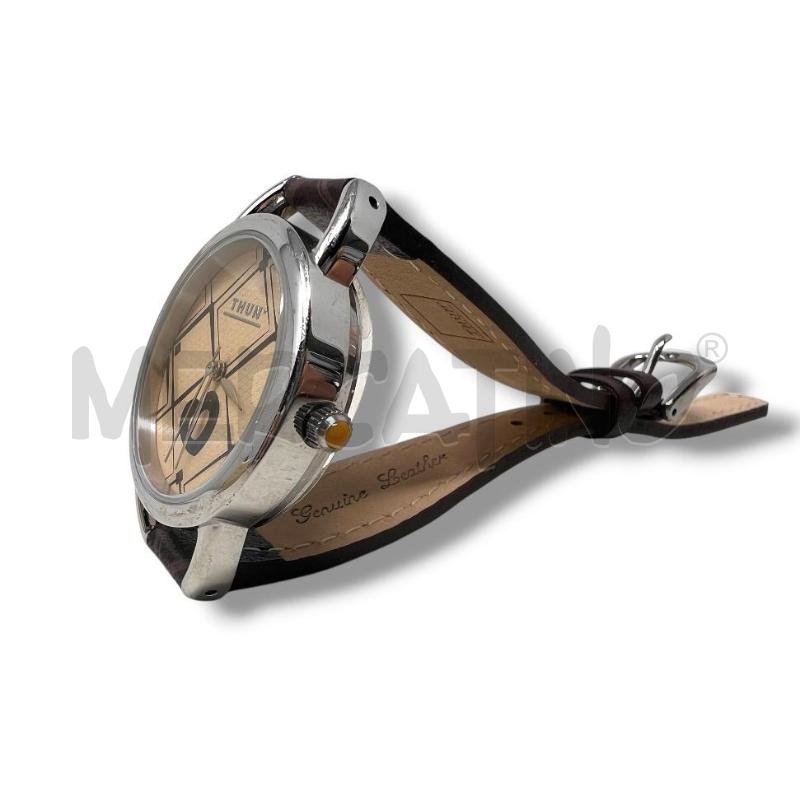 OROLOGIO THUN CINTURINO MARRONE QUADRANTE BEIGE | Mercatino dell'Usato Rivoli 2