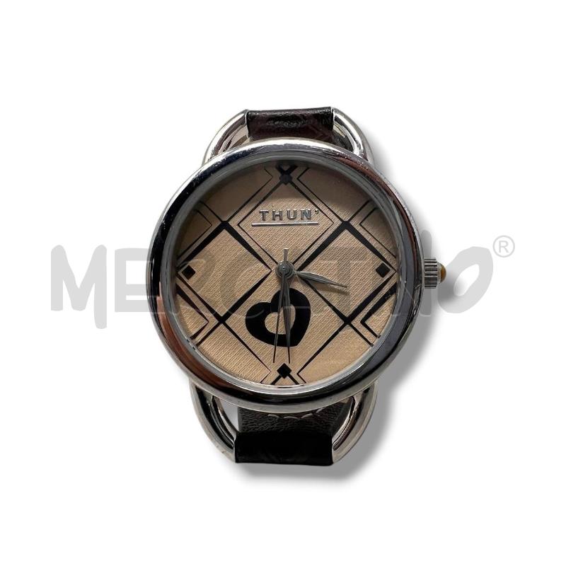 OROLOGIO THUN CINTURINO MARRONE QUADRANTE BEIGE | Mercatino dell'Usato Rivoli 3