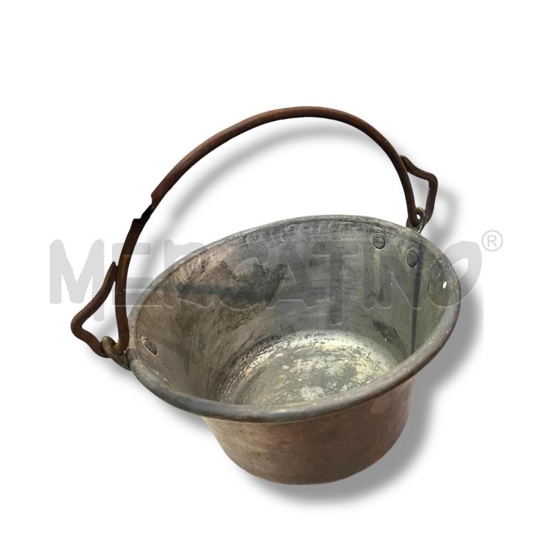PAIOLO RAME CON MANICO H15X DIAM 24CM.  | Mercatino dell'Usato Rivoli 1