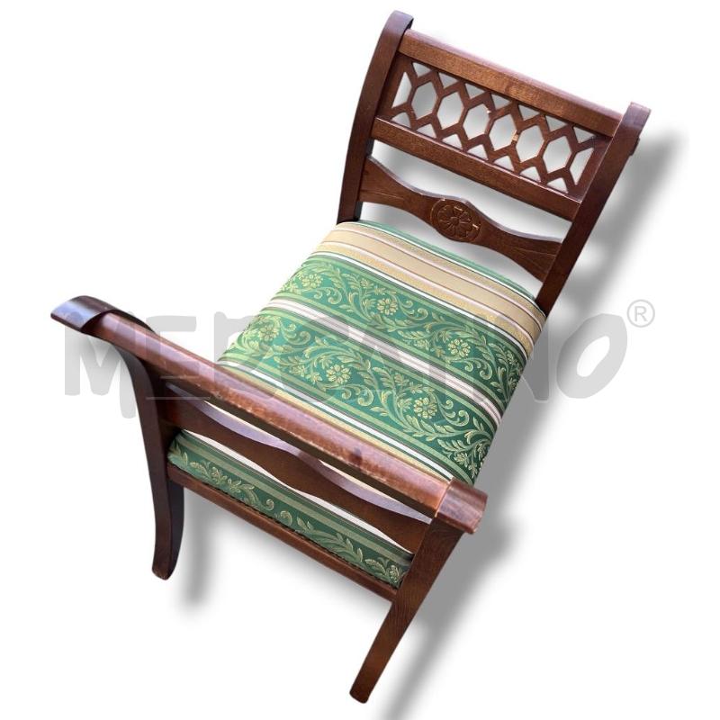 PANCHETTA BARCHETTA LEGNO CUSCINO VERDE 70X38XH65  | Mercatino dell'Usato Rivoli 4
