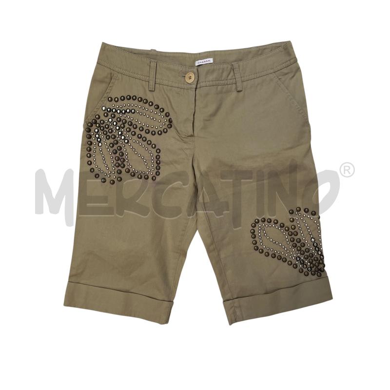 PANTALONCINO DONNA P.A.R.O.S.H BEIGE FIORI BORCHIE  | Mercatino dell'Usato Rivoli 1