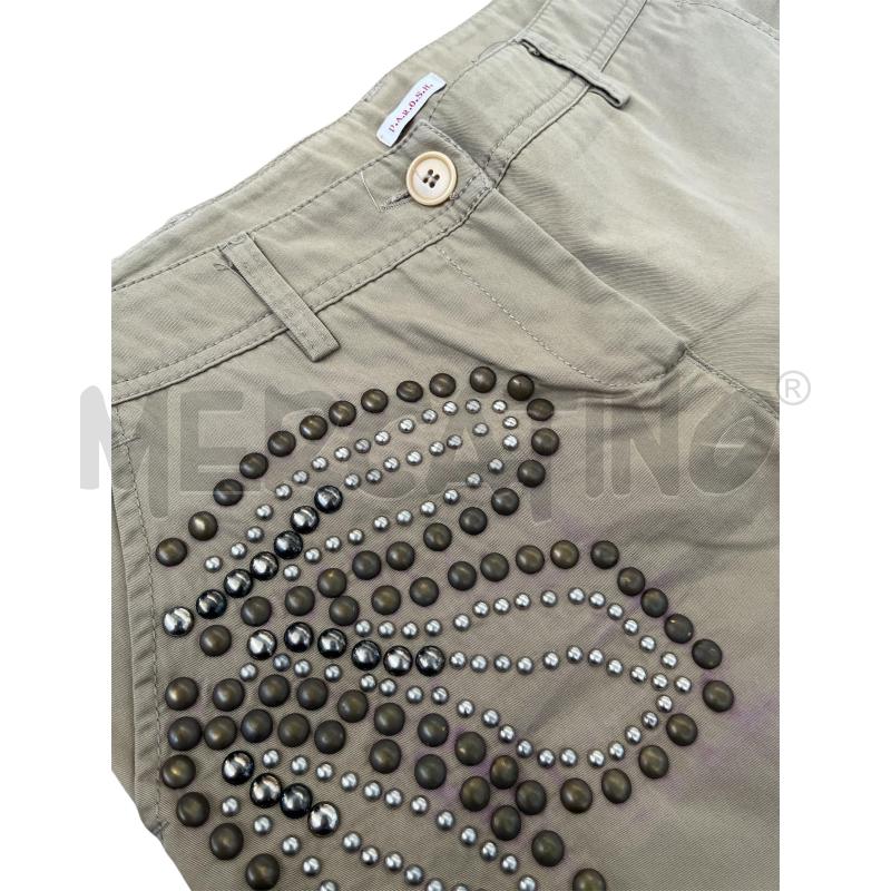 PANTALONCINO DONNA P.A.R.O.S.H BEIGE FIORI BORCHIE  | Mercatino dell'Usato Rivoli 3