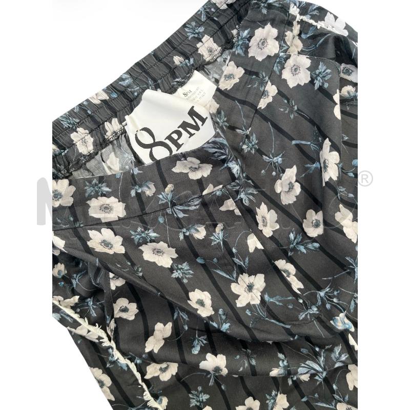 PANTALONE DONNA 8PM GRIGIO RIGHE FIORI | Mercatino dell'Usato Rivoli 3
