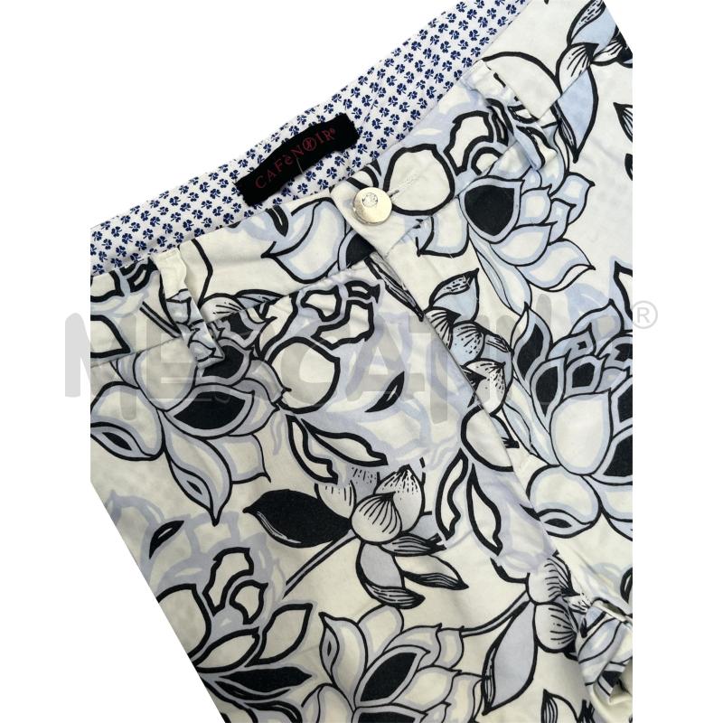PANTALONE DONNA CAFENOIR BIANCHI FIORI AZZURRI | Mercatino dell'Usato Rivoli 3