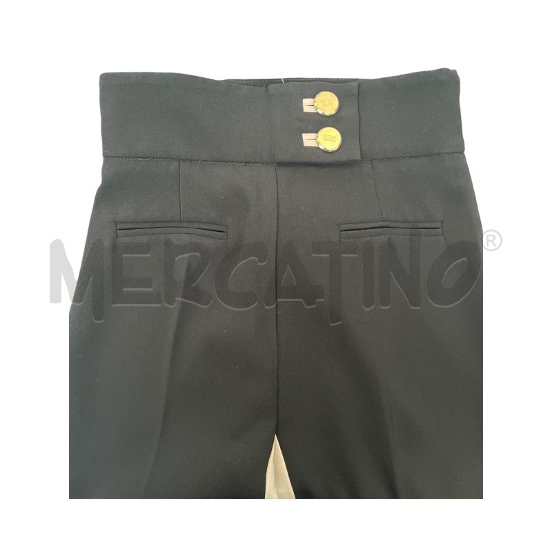 PANTALONE DONNA ELISABETTA FRANCHI NERO BANDA INTERNA PANNA | Mercatino dell'Usato Rivoli 3