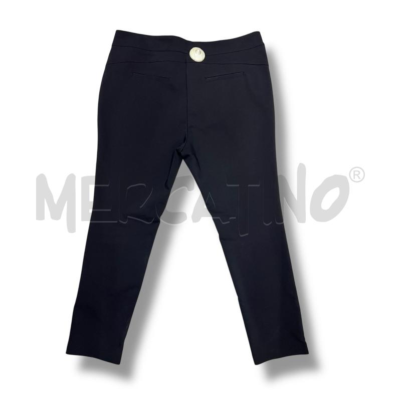 PANTALONE DONNA FIORELLA RUBINO NERO CINTURA SIMILPELLE | Mercatino dell'Usato Rivoli 2