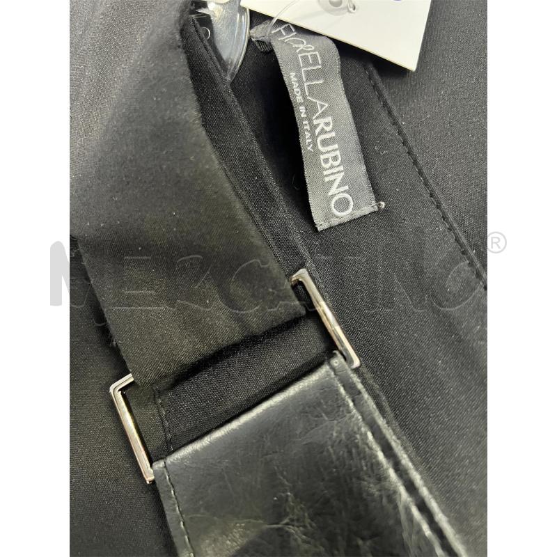 PANTALONE DONNA FIORELLA RUBINO NERO CINTURA SIMILPELLE | Mercatino dell'Usato Rivoli 3
