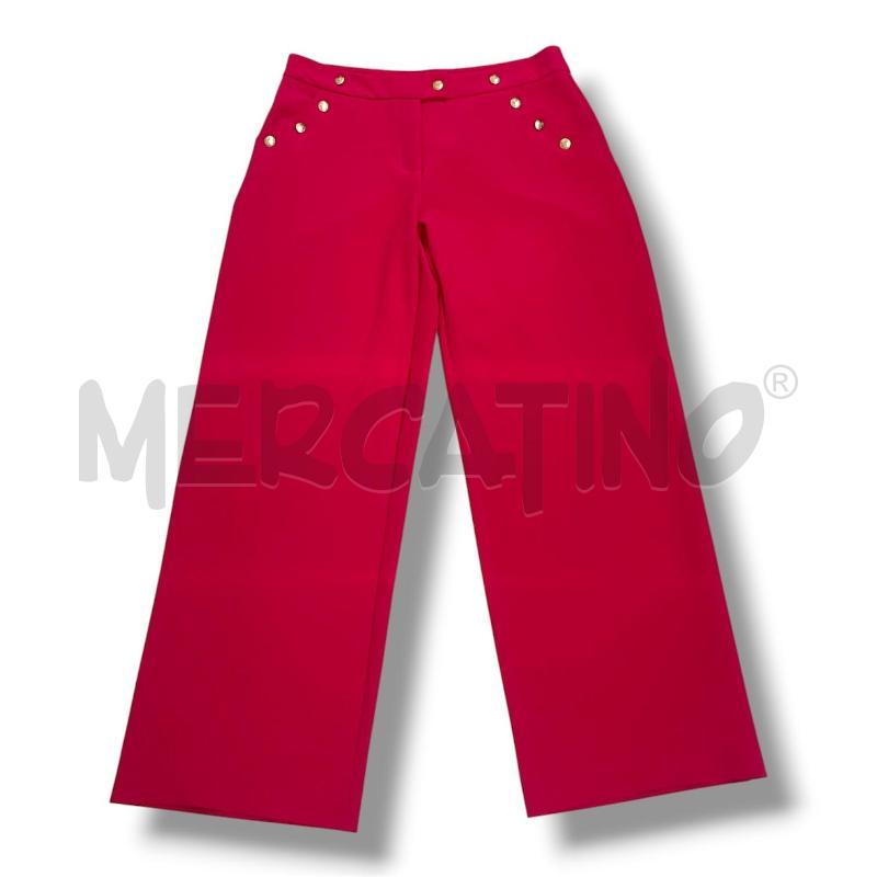 PANTALONE DONNA FURNARI ROSSO PALAZZO BOTTONI DORATI | Mercatino dell'Usato Rivoli 1