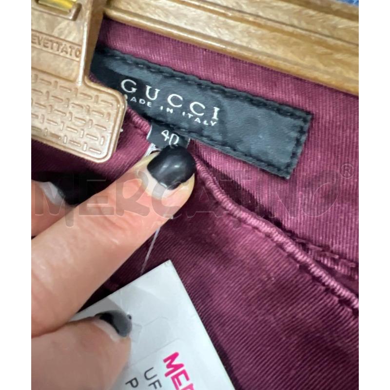 PANTALONE DONNA GUCCI BORDEAUX BOTTONI DORATI | Mercatino dell'Usato Rivoli 3