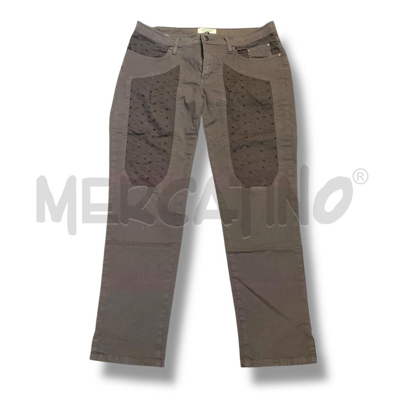 PANTALONE DONNA JECKERSON MARRONE INSERTI SANGALLO | Mercatino dell'Usato Rivoli 1