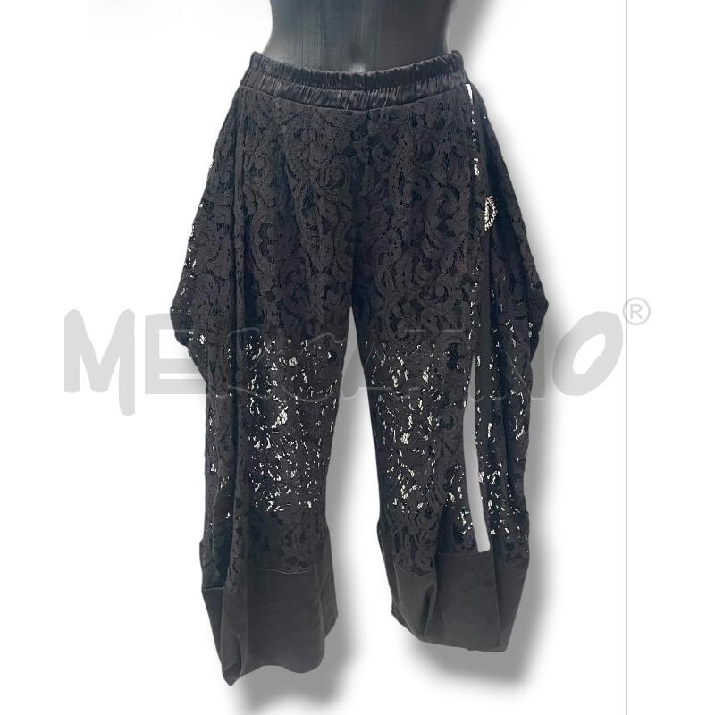 PANTALONE DONNA LES BOURDELLES DES  GARCONS NERI PIZZO TRASPARENTI | Mercatino dell'Usato Rivoli 1