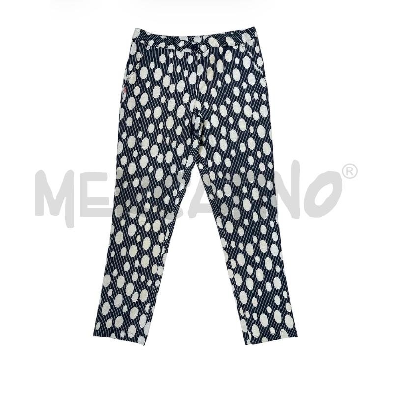 PANTALONE DONNA MANILA GRACE BLU POIS BIANCHI GESSATO | Mercatino dell'Usato Rivoli 1