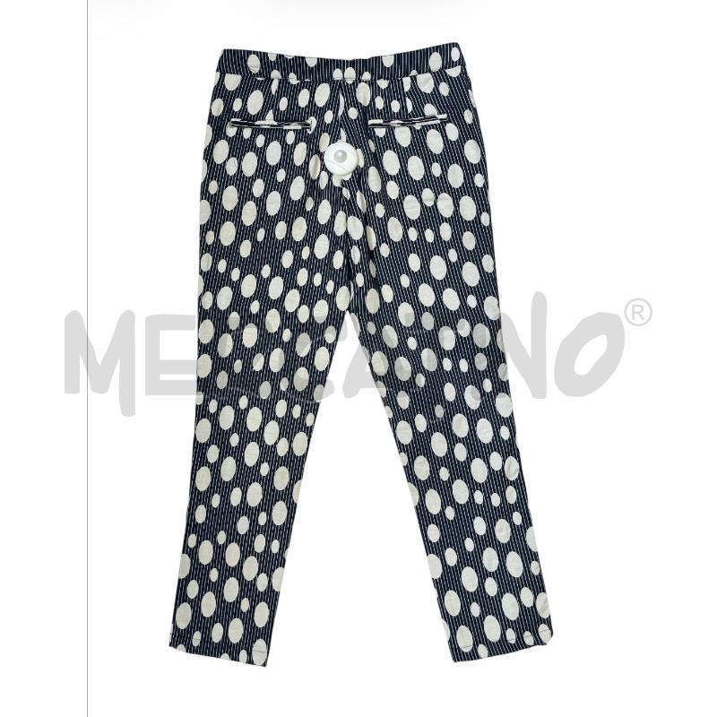 PANTALONE DONNA MANILA GRACE BLU POIS BIANCHI GESSATO | Mercatino dell'Usato Rivoli 2