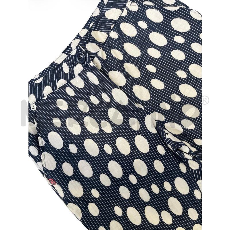 PANTALONE DONNA MANILA GRACE BLU POIS BIANCHI GESSATO | Mercatino dell'Usato Rivoli 3