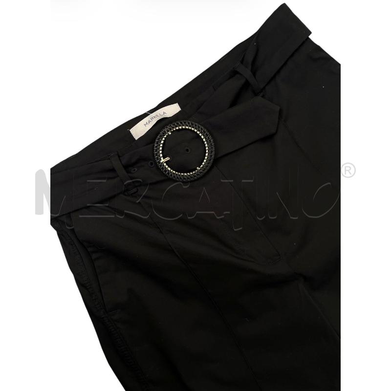 PANTALONE DONNA MARELLA NERO CLASSICO CINTURA  | Mercatino dell'Usato Rivoli 3