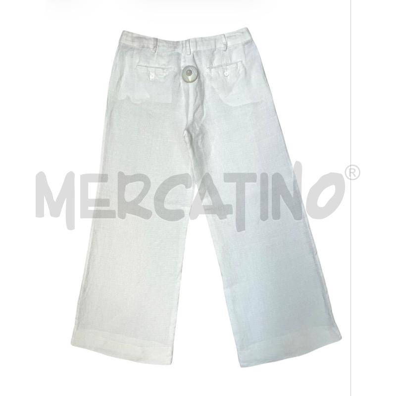 PANTALONE DONNA MAXMARA BIANCO 100 LINO | Mercatino dell'Usato Rivoli 2