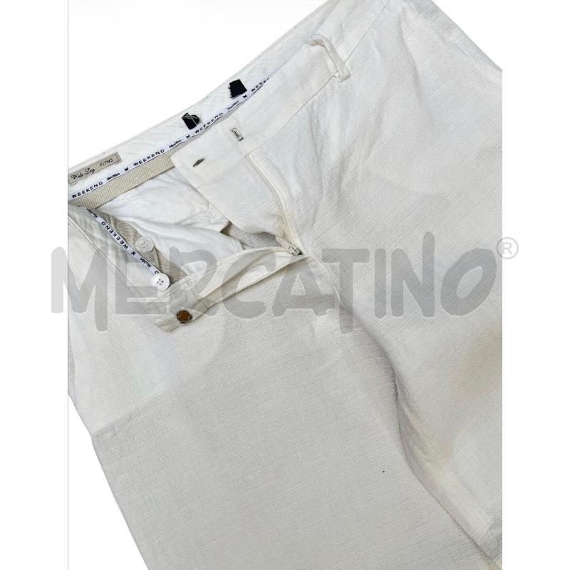 PANTALONE DONNA MAXMARA BIANCO 100 LINO | Mercatino dell'Usato Rivoli 3