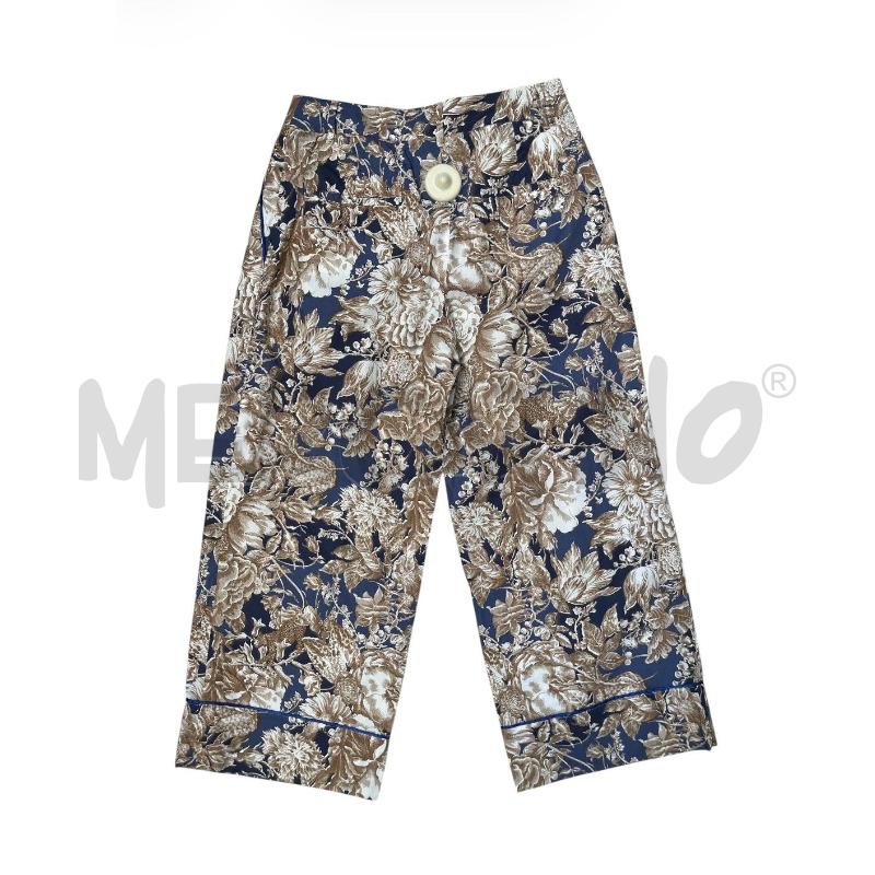 PANTALONE DONNA MAXMARA BLU FIORI BEIGE PALAZZO PLISS | Mercatino dell'Usato Rivoli 2