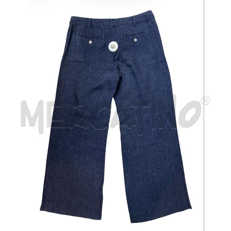 PANTALONE DONNA MAXMARA BLU MELANGE 100 LINO | Mercatino dell'Usato Rivoli 2