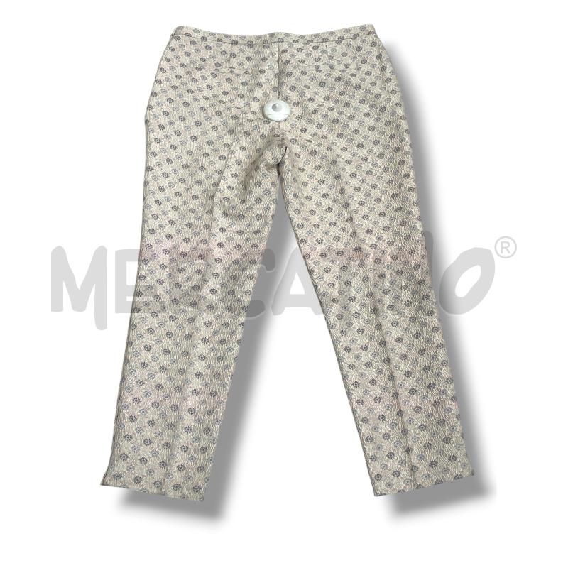 PANTALONE DONNA NAF NAF CREMA CANGIANTE FIORELLINI | Mercatino dell'Usato Rivoli 2