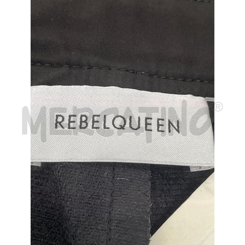 PANTALONE DONNA REBELQUEEN NERO SIMILPELLE PALAZZO | Mercatino dell'Usato Rivoli 3