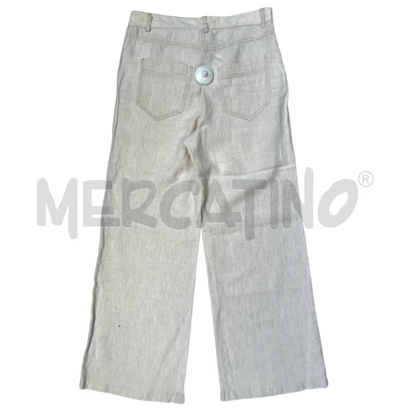 PANTALONE DONNA STEFANEL 100 LINO CREMA  | Mercatino dell'Usato Rivoli 2