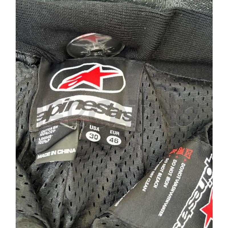PANTALONE MOTO ALPINESTAR TG.46 NERO PELLE CON SAPONETTE  | Mercatino dell'Usato Rivoli 3